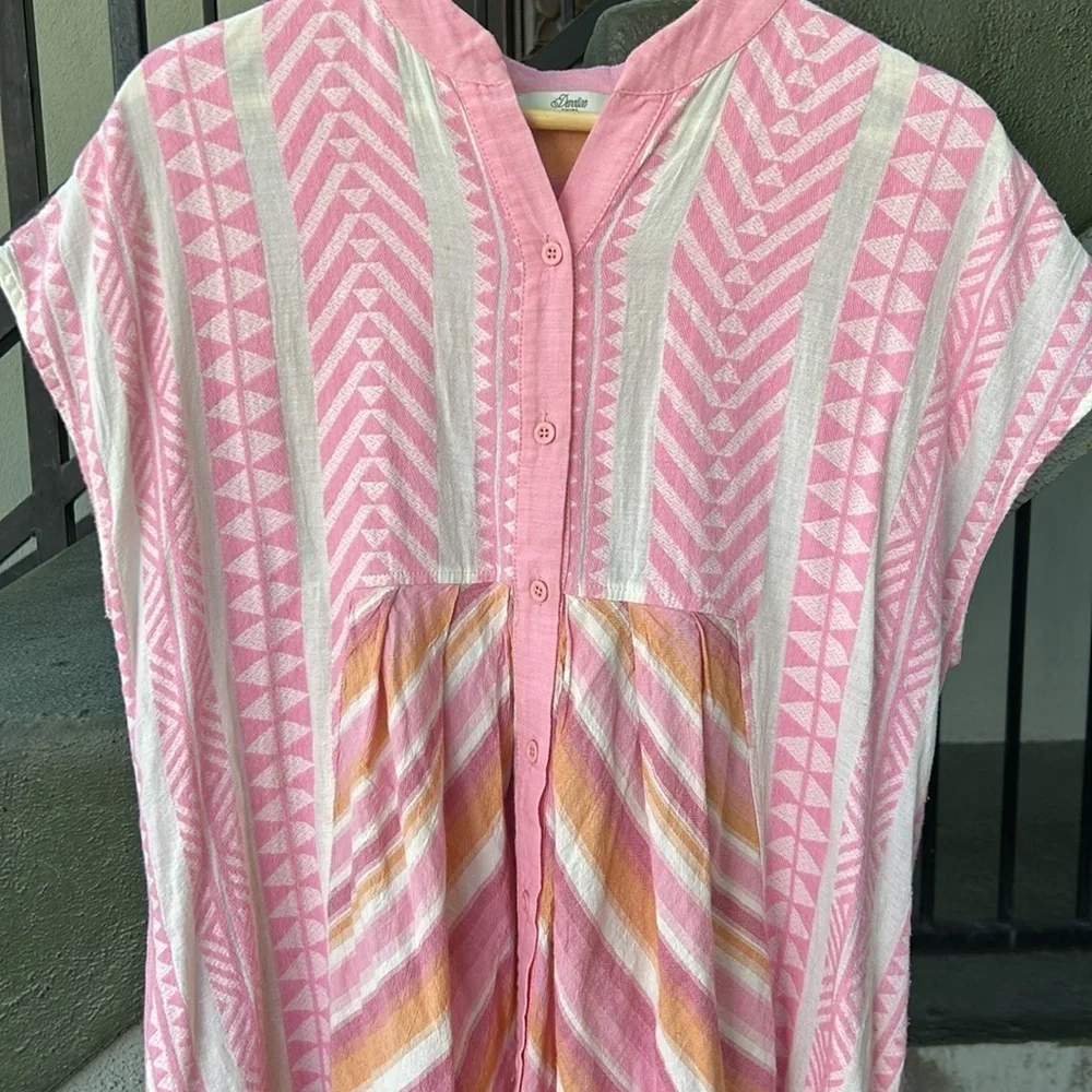 Devotion Twins Mini Dress Babydoll Dress Bohemian Festival Resortwear Vacation M - Picture 2 of 7